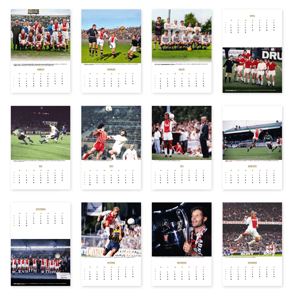 Ajaxnostalgic calendar 2025 Official Ajax