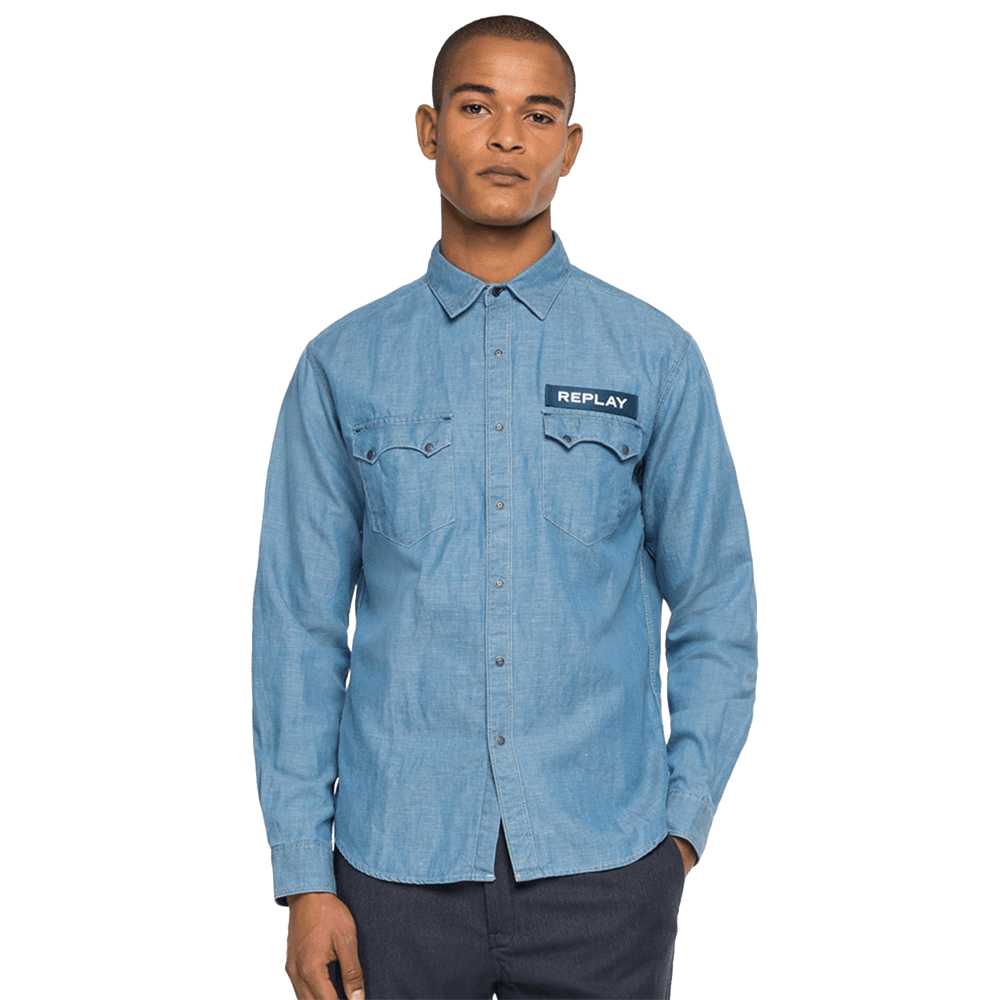 Standard-Fit Soft Wash Chambray Shirt